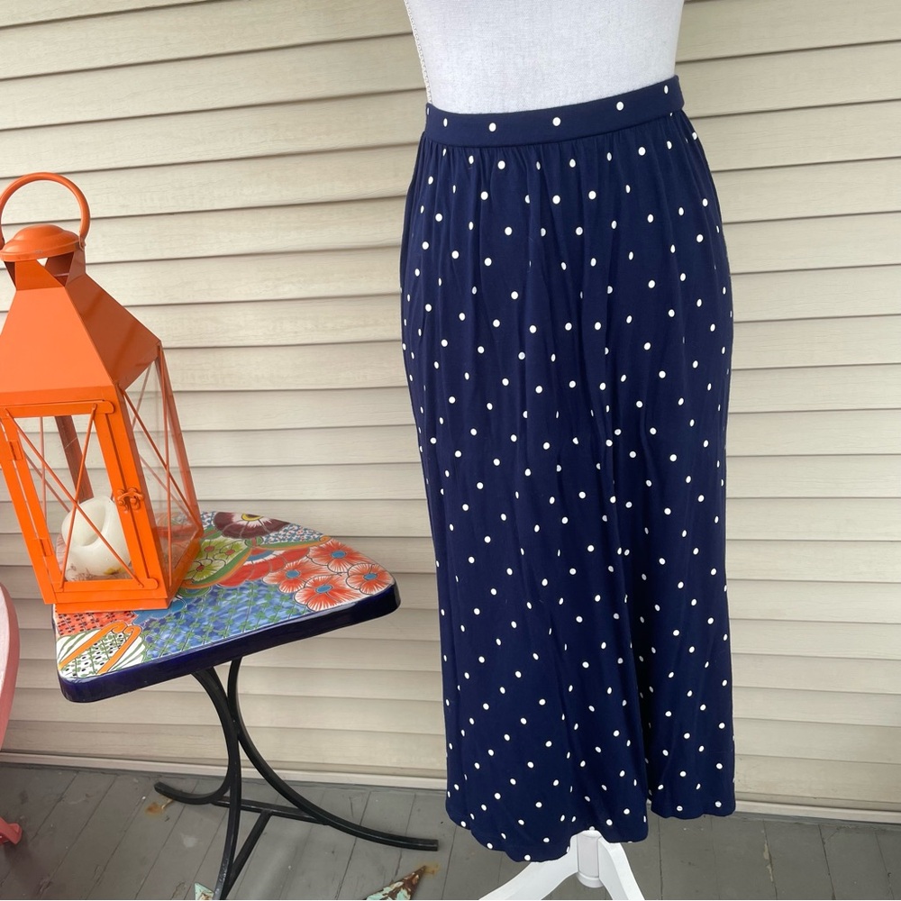 Coldwater Creek Polka Dot Midi Skirt Size L